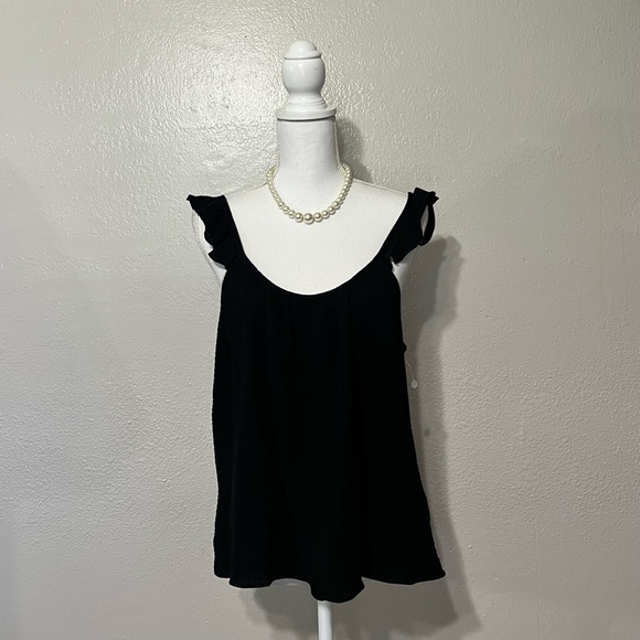 SUPPLY AND DEMAND Women’s Black Top Short Sleeve Size Large NWOT - Picture 2 of 5
